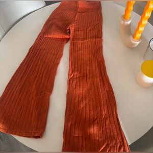 FREE PEOPLE burnt orange sweater style flares - size S